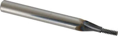 Scientific Cutting Tools - #10-32 UNF, 0.12" Cutting Diam, 3 Flute, Solid Carbide Helical Flute Thread Mill - Internal Thread, 0.326" LOC, 2-1/2" OAL, 1/4" Shank Diam - Industrial Tool & Supply