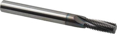 Scientific Cutting Tools - 3/8-24 UNF, 0.285" Cutting Diam, 4 Flute, Solid Carbide Helical Flute Thread Mill - Internal Thread, 0.766" LOC, 3" OAL, 5/16" Shank Diam - Industrial Tool & Supply