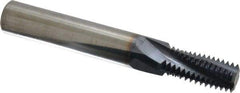 Accupro - 1/2-14 NPT, 0.49" Cutting Diam, 4 Flute, Solid Carbide Helical Flute Thread Mill - Internal Thread, 1" LOC, 3-1/2" OAL, 1/2" Shank Diam - Industrial Tool & Supply