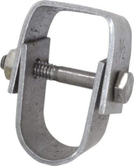 Empire - 1/2" Pipe, 3/8" Rod, Carbon Steel Adjustable Clevis Hanger - Black - Industrial Tool & Supply