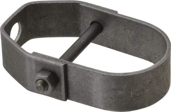 Empire - 1-1/4" Pipe, 3/8" Rod, Carbon Steel Adjustable Clevis Hanger - Black - Industrial Tool & Supply