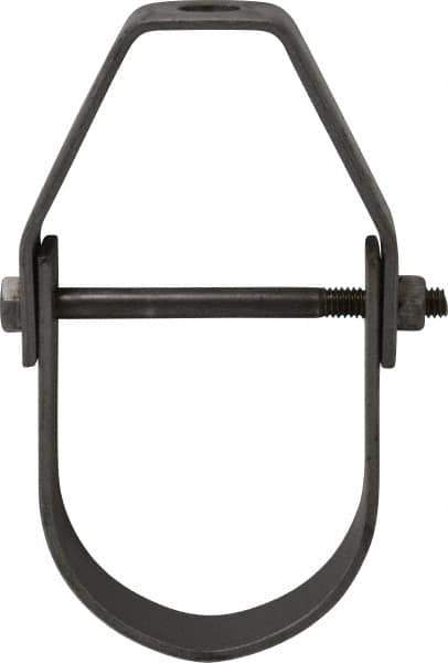 Empire - 2-1/2" Pipe, 1/2" Rod, Carbon Steel Adjustable Clevis Hanger - Black - Industrial Tool & Supply