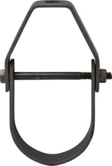 Empire - 2-1/2" Pipe, 1/2" Rod, Carbon Steel Adjustable Clevis Hanger - Black - Industrial Tool & Supply