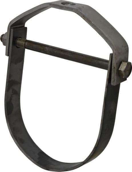 Empire - 5" Pipe, 5/8" Rod, Carbon Steel Adjustable Clevis Hanger - Black - Industrial Tool & Supply