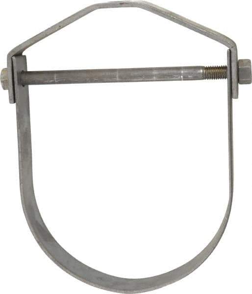 Empire - 8" Pipe, 7/8" Rod, Carbon Steel Adjustable Clevis Hanger - Black - Industrial Tool & Supply
