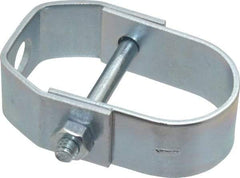 Empire - 1" Pipe, 3/8" Rod, Carbon Steel Adjustable Clevis Hanger - Electro Galvanized - Industrial Tool & Supply
