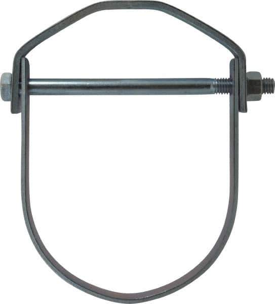 Empire - 5" Pipe, 5/8" Rod, Carbon Steel Adjustable Clevis Hanger - Electro Galvanized - Industrial Tool & Supply