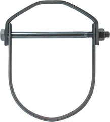 Empire - 5" Pipe, 5/8" Rod, Carbon Steel Adjustable Clevis Hanger - Electro Galvanized - Industrial Tool & Supply