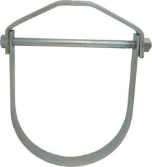 Empire - 10" Pipe, 7/8" Rod, Carbon Steel Adjustable Clevis Hanger - Electro Galvanized - Industrial Tool & Supply