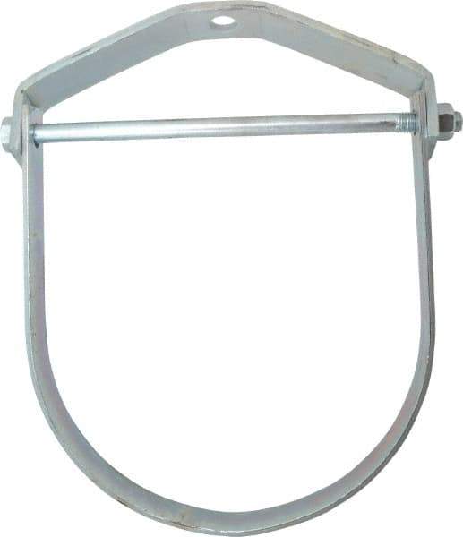 Empire - 12" Pipe, 7/8" Rod, Carbon Steel Adjustable Clevis Hanger - Electro Galvanized - Industrial Tool & Supply