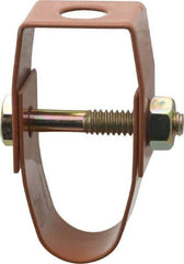 Empire - 1/2" Pipe, 3/8" Rod, Carbon Steel Adjustable Clevis Hanger - Copper Plated - Industrial Tool & Supply