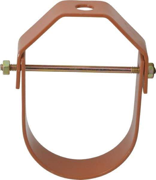 Empire - 3" Pipe, 1/2" Rod, Carbon Steel Adjustable Clevis Hanger - Copper Plated - Industrial Tool & Supply