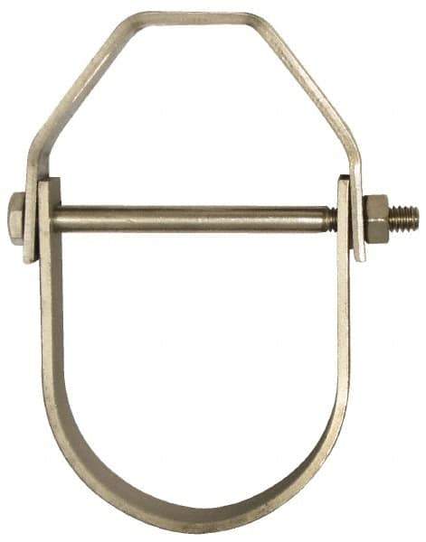 Empire - 6" Pipe, 3/4" Rod, Grade 304 Stainless Steel Adjustable Clevis Hanger - Industrial Tool & Supply