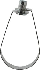 Empire - 2" Pipe, 3/8" Rod, Carbon Steel Emlok Swivel Ring Hanger - Pre-Galvanized, 600 Lb Capacity - Industrial Tool & Supply