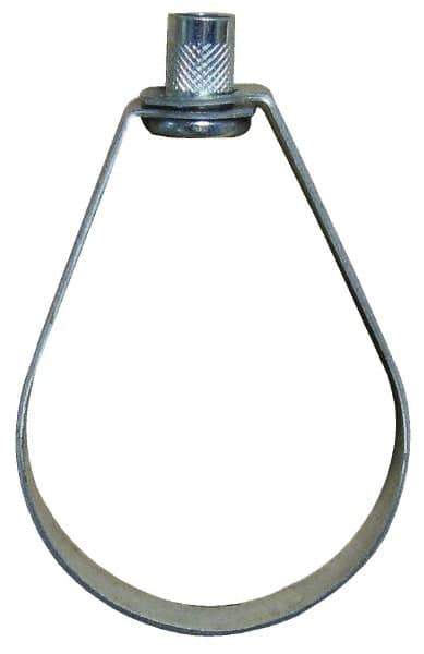 Empire - 3-1/2" Pipe, 1/2" Rod, Carbon Steel Emlok Swivel Ring Hanger - Pre-Galvanized, 600 Lb Capacity - Industrial Tool & Supply