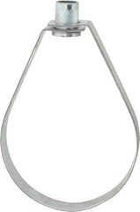 Empire - 4" Pipe, 5/8" Rod, Carbon Steel Emlok Swivel Ring Hanger - Pre-Galvanized, 1,250 Lb Capacity - Industrial Tool & Supply