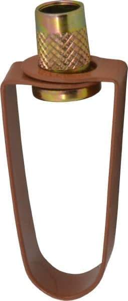 Empire - 1/2" Pipe, 3/8" Rod, Carbon Steel Emlok Swivel Ring Hanger - Copper Plated, 400 Lb Capacity - Industrial Tool & Supply