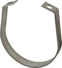 Empire - 4" Pipe, 1/2" Rod, Grade 304 Stainless Steel Adjustable Band Hanger - Industrial Tool & Supply