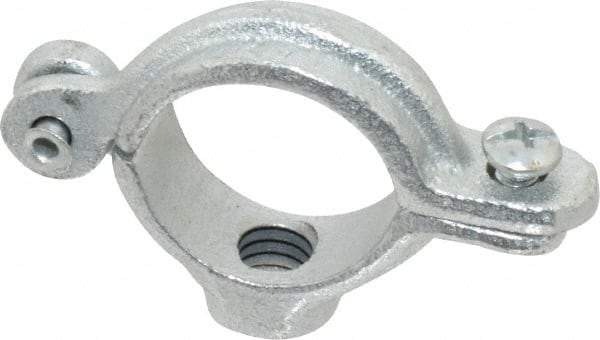 Empire - 3/4" Pipe, 3/8" Rod, Malleable Iron Split Ring Hanger - Electro Galvanized, 180 Lb Capacity - Industrial Tool & Supply