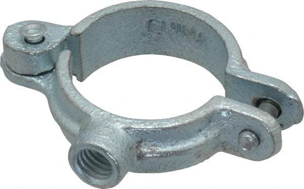 Empire - 1" Pipe, 3/8" Rod, Malleable Iron Split Ring Hanger - Electro Galvanized, 180 Lb Capacity - Industrial Tool & Supply