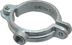Empire - 1-1/2" Pipe, 3/8" Rod, Malleable Iron Split Ring Hanger - Electro Galvanized, 180 Lb Capacity - Industrial Tool & Supply
