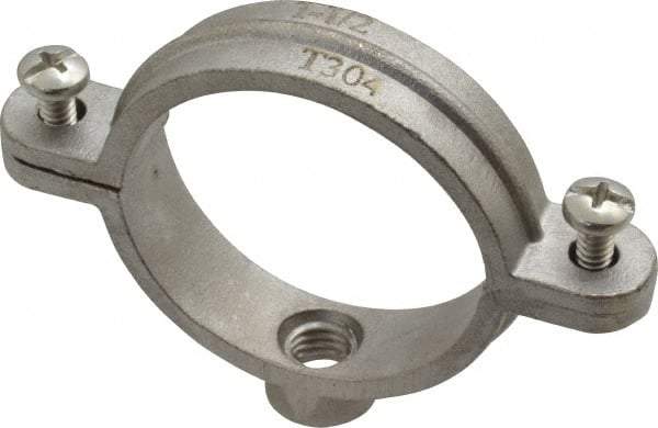 Empire - 1-1/2" Pipe, 3/8" Rod, Grade 304 Stainless Steel Split Ring Hanger - Industrial Tool & Supply