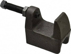 Empire - 1-1/4" Max Flange Thickness, 5/8" Rod Wide Jaw Top Beam Clamp - 800 Lb Capacity, Ductile Iron - Industrial Tool & Supply