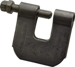 Empire - 3/4" Max Flange Thickness, 3/8" Rod C-Clamp with Locknut - 400 Lb Capacity, 304 Stainless Steel - Industrial Tool & Supply