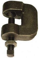 Empire - 3/4" Max Flange Thickness, 5/8" Rod C-Clamp with Locknut - 550 Lb Capacity, Ductile Iron - Industrial Tool & Supply