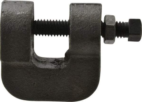 Empire - 3/4" Max Flange Thickness, 3/4" Rod C-Clamp with Locknut - 630 Lb Capacity, Ductile Iron - Industrial Tool & Supply