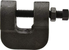 Empire - 3/4" Max Flange Thickness, 3/4" Rod C-Clamp with Locknut - 630 Lb Capacity, Ductile Iron - Industrial Tool & Supply