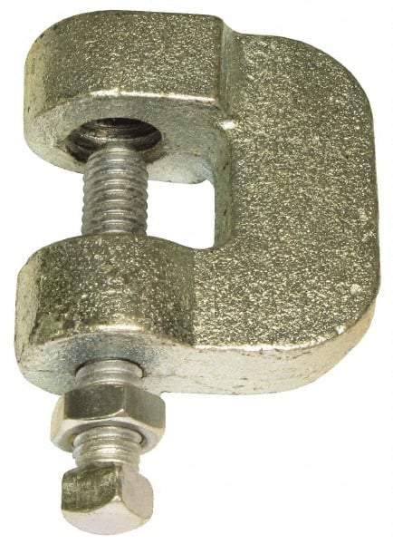 Empire - 3/4" Max Flange Thickness, 5/8" Rod C-Clamp with Locknut - 550 Lb Capacity, Ductile Iron - Industrial Tool & Supply