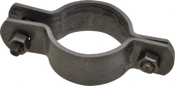 Empire - 1-1/2" Pipe, Standard Pipe Clamp - Black, 800 Lb Capacity, Carbon Steel - Industrial Tool & Supply