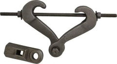 Empire - 0.6" Max Flange Thickness, 3/4" Rod Bottom Flange Mount Beam Clamp with Extension Piece - 1,365 Lb Capacity, Malleable Iron - Industrial Tool & Supply
