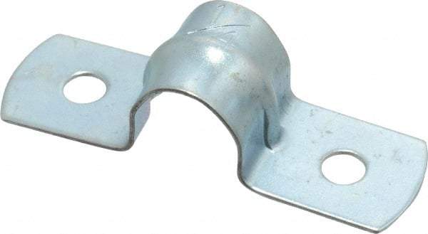 Empire - 1/4 Pipe, Carbon Steel, Galvanized Pipe, Conduit or Tube Strap - 2 Mounting Holes - Industrial Tool & Supply