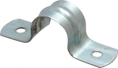 Empire - 1/2 Pipe, Carbon Steel, Galvanized Pipe, Conduit or Tube Strap - 2 Mounting Holes - Industrial Tool & Supply