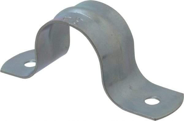 Empire - 3/4 Pipe, Carbon Steel, Galvanized Pipe, Conduit or Tube Strap - 2 Mounting Holes - Industrial Tool & Supply