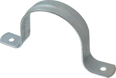 Empire - 3 Pipe, Carbon Steel, Galvanized Pipe, Conduit or Tube Strap - 2 Mounting Holes - Industrial Tool & Supply