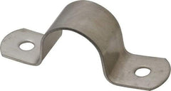 Empire - 3/4 Pipe, Grade 304 Stainless Steel, Pipe, Conduit or Tube Strap - 2 Mounting Holes - Industrial Tool & Supply