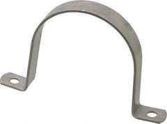 Empire - 3 Pipe, Grade 304 Stainless Steel, Pipe, Conduit or Tube Strap - 2 Mounting Holes - Industrial Tool & Supply