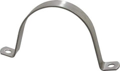 Empire - 4 Pipe, Grade 304 Stainless Steel, Pipe, Conduit or Tube Strap - 2 Mounting Holes - Industrial Tool & Supply