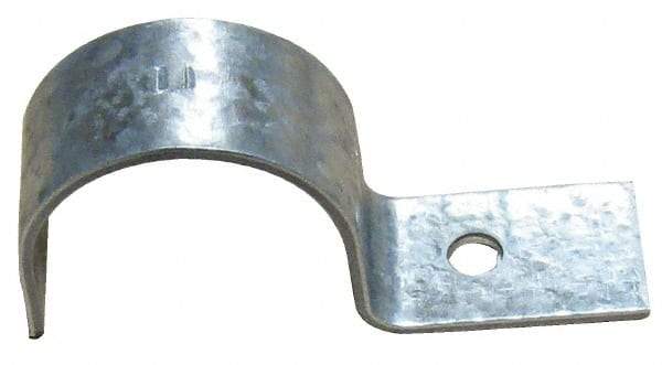 Empire - 2" Pipe, Carbon Steel, Electro Galvanized" Pipe or Conduit Strap - 1 Mounting Hole - Industrial Tool & Supply