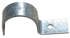 Empire - 2" Pipe, Carbon Steel, Electro Galvanized" Pipe or Conduit Strap - 1 Mounting Hole - Industrial Tool & Supply