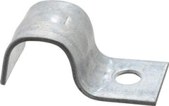Empire - 3/8" Pipe, Carbon Steel, Electro Galvanized" Pipe or Conduit Strap - 1 Mounting Hole - Industrial Tool & Supply