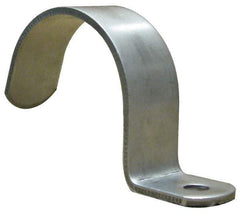 Empire - 1-1/4" Pipe, Grade 304 Stainless Steel," Pipe or Conduit Strap - 1 Mounting Hole - Industrial Tool & Supply