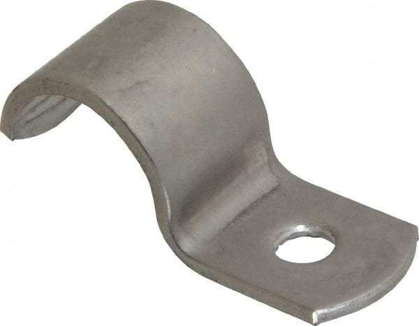 Empire - 1/2" Pipe, Grade 304 Stainless Steel," Pipe or Conduit Strap - 1 Mounting Hole - Industrial Tool & Supply