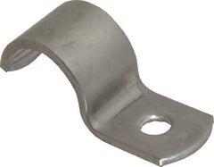 Empire - 1/2" Pipe, Grade 304 Stainless Steel," Pipe or Conduit Strap - 1 Mounting Hole - Industrial Tool & Supply