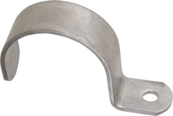 Empire - 2" Pipe, Grade 304 Stainless Steel," Pipe or Conduit Strap - 1 Mounting Hole - Industrial Tool & Supply