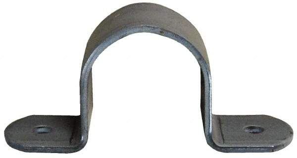 Empire - 1-1/2 Pipe, Carbon Steel, Pipe or Tube Strap - 2 Mounting Holes - Industrial Tool & Supply