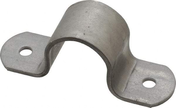 Empire - 1 Pipe, Carbon Steel, Pipe or Tube Strap - 2 Mounting Holes - Industrial Tool & Supply